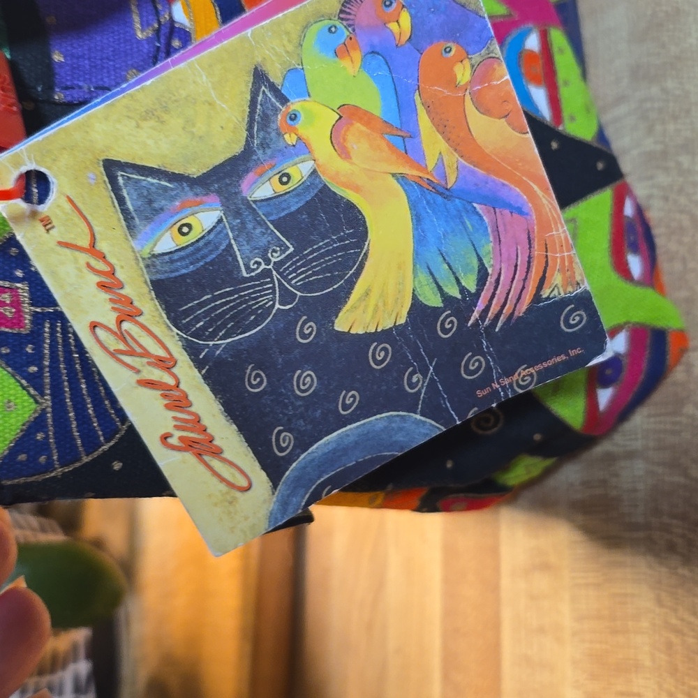 Laurel Burch Multicolor Cat Design Bag - Picture 2 of 7